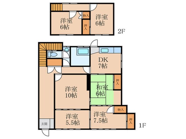 宮丸二丁目25番15号貸家の物件間取画像